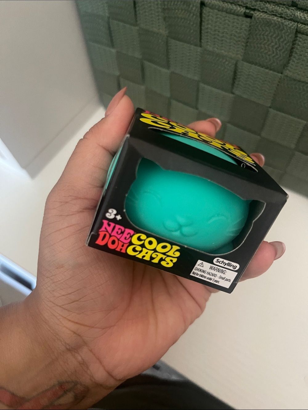 NeeDoh Cool Cats Teal Cat Stress Ball